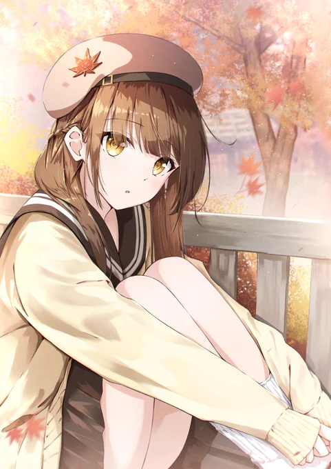 今回Pixivisonの記事『ゆったり小休止。ベンチを描いたイラスト特集』にてこちらのイラストを紹介していただきました～ちょうど一年前描いた秋っぽい絵です 