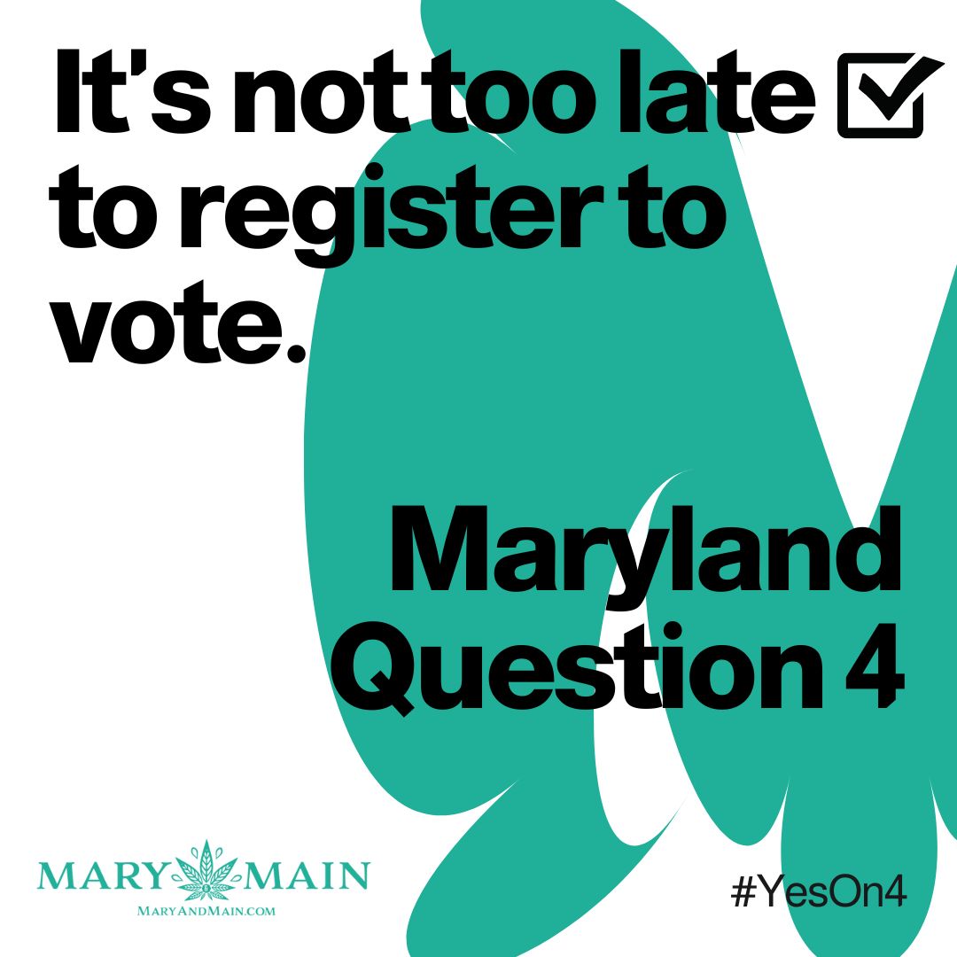 ❗️ Vote Maryland Question 4 ❗️

It's not too late to register to vote. Follow this link to register: voterservices.elections.maryland.gov/OnlineVoterReg…

#maryandmain #health #maryland #mddispensary  #naturalmedicine #voteyes #blackowned #vote #plantmedicine #chronicpain #painrelief