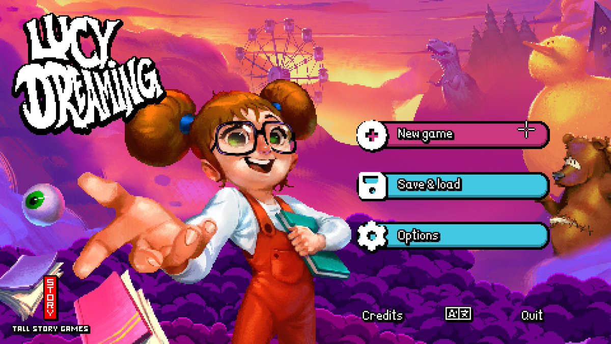 PointClickRook's tweet photo. Been following this game for quite a while and now I can finally play it! This is Lucy Dreaming by @tallstorygames and something tells me it's gonna be one hellova ride. https://t.co/LEX4GvGe0V