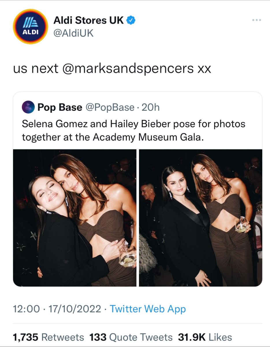 Reactive marketing at it best! 🐛 Wonder if Colin and Cuthbert will recreate this soon? 
<a href="/marksandspencer/">M&S</a> <a href="/AldiUK/">Aldi Stores UK</a>