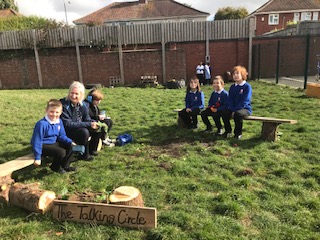 MPA team enjoying the new mud café, talking circle and being creative with loose parts with their peers at lunchtime. @cabotfederation