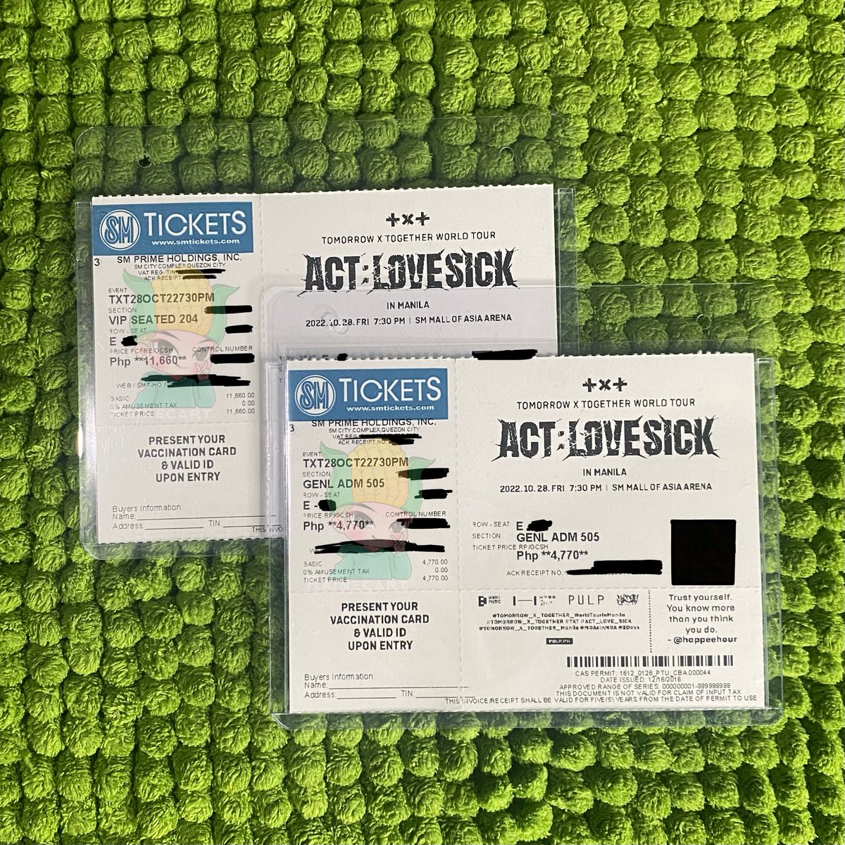rainecart's tweet photo. wts lfb help rt pls

txt act: lovesick manila DAY 2
𓏔 (1) vip seated 204 row E
↳ ₱11,760
𓏔 (1) general ad 505 row E
↳ ₱4,870

• payo if sdd / 50% dp payo (non refundable) bal upon meet up on oct 28 

dm me to claim! 🫶🏻 https://t.co/obBnIKoJMG