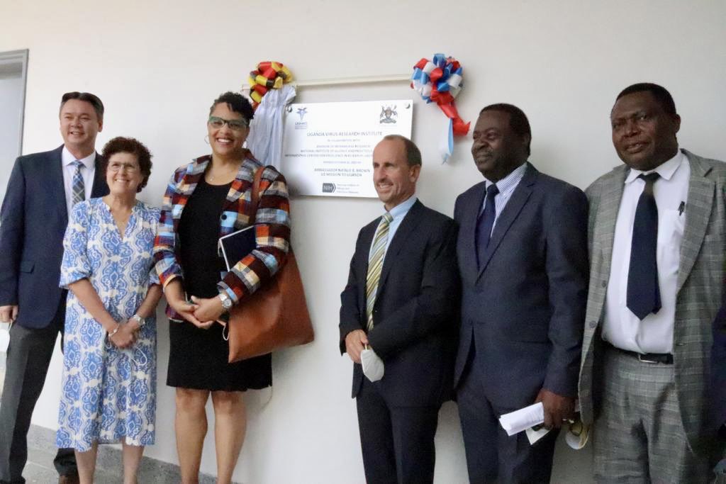 U.S. Ambassador to Uganda (@usambuganda) on Twitter photo Honored to open a new <a href="/UVRIug/">UVRI</a> <a href="/NIH/">NIH</a> Virology lab in Entebbe, an example of ongoing πΊπΈ support for building locally driven research capacity. This lab will πͺ πΊπ¬βs capacity to understand endemic zoonotic diseases & develop countermeasures to prevent disease transmission in πΊπ¬ & π. Honored to open a new <a href="/UVRIug/">UVRI</a> <a href="/NIH/">NIH</a> Virology lab in Entebbe, an example of ongoing πΊπΈ support for building locally driven research capacity. This lab will πͺ πΊπ¬βs capacity to understand endemic zoonotic diseases & develop countermeasures to prevent disease transmission in πΊπ¬ & π.