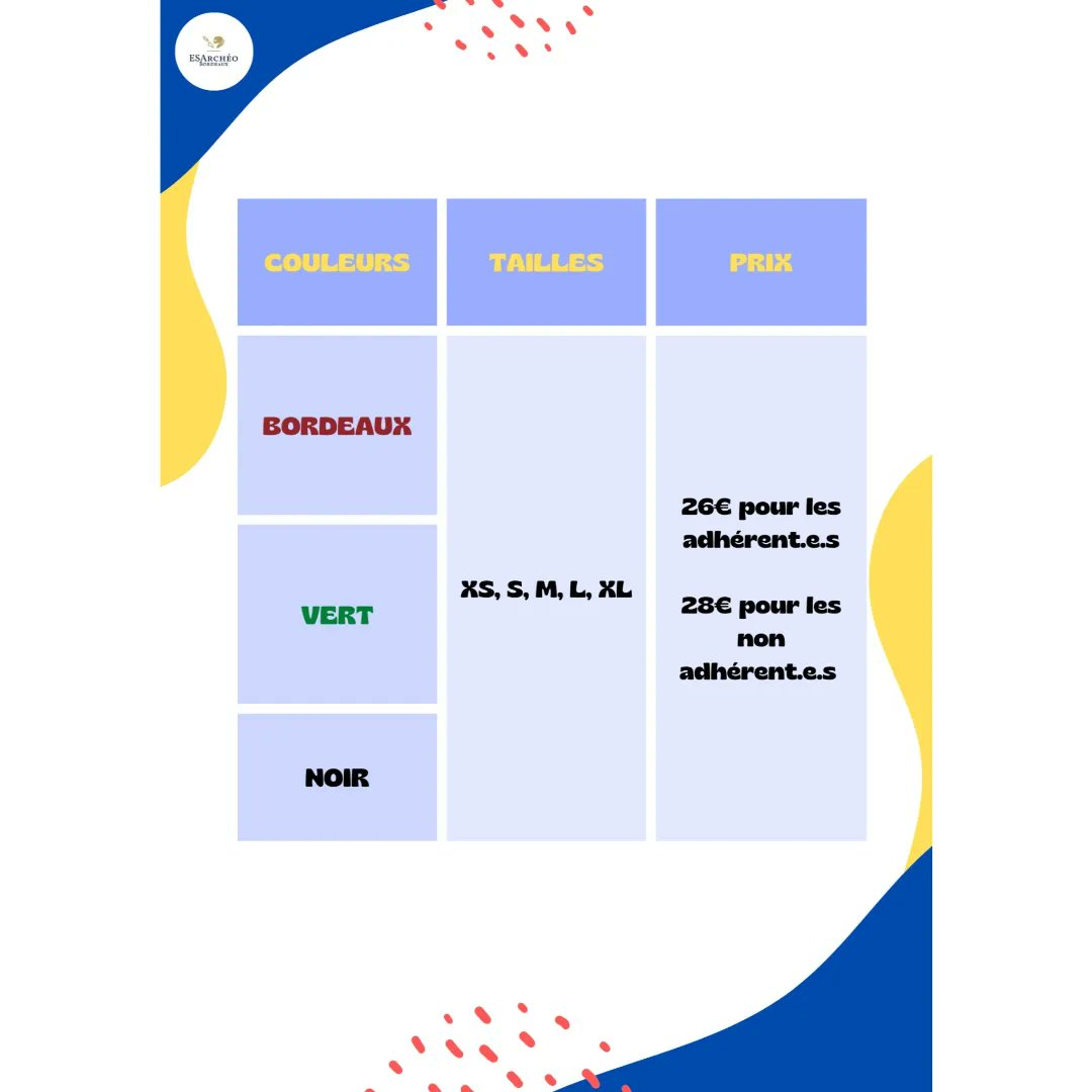 Très chères et chers Archéologues,

Le bureau se permet de vous écrire afin de vous présenter nos goodies.

Le but de ces pulls est de vous permettre d'avoir une représentation de votre licence et de l'association. 

La vente de pulls se fait via le lien Linkr en bio. 😊