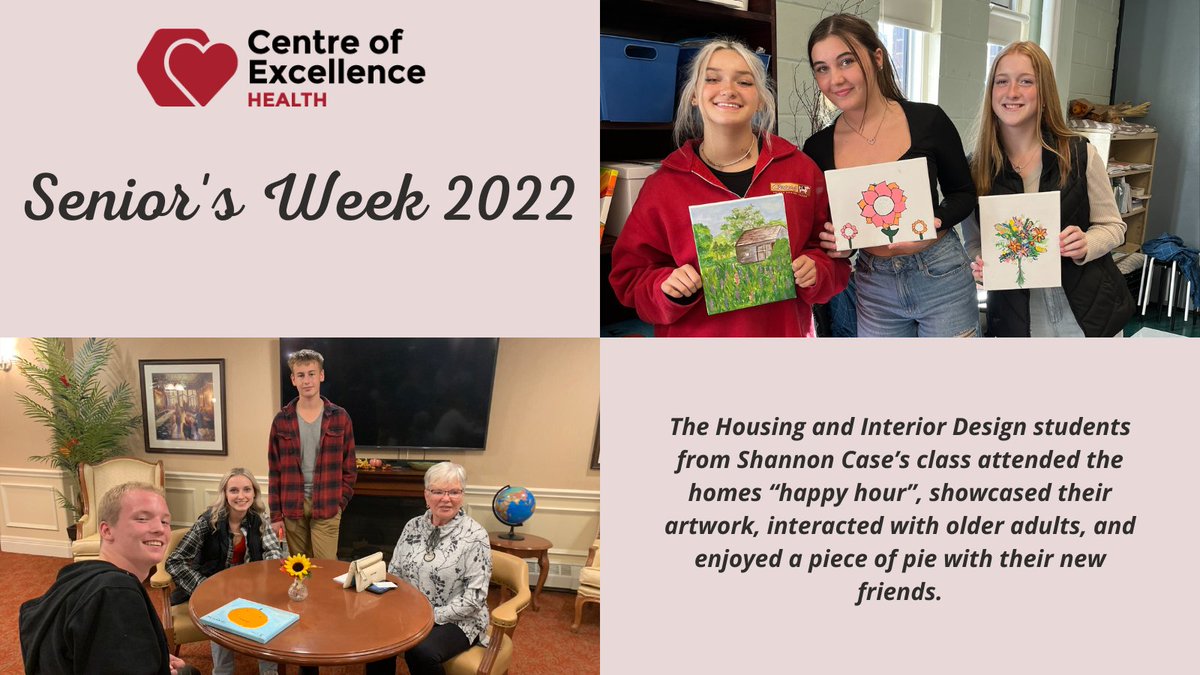 Celebrating Grades 11 &amp; 12 students from Kennebecasis Valley High School who participated in the COE for Health's Senior Week 2022. They created fall art décor and table centerpieces that were brought to Shannex’s Jubilee Hall in Quispamsis. <a href="/KVhigh/">KVHS</a> <a href="/ShannexInc/">Shannex</a> <a href="/HorizonHealthNB/">Horizon Health</a>
