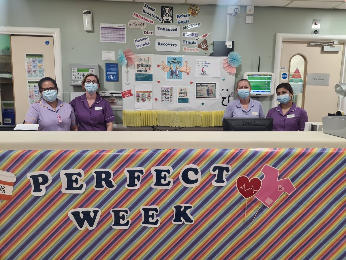 Wd21_bthft's tweet photo. Perfect Week!!!! @Ward21 Our focus is to improve patient experiences through effective discharge planning and embedding Enhanced Recovery after Surgery. @nichola_rennard @CarolMargerison @MarianneDowney5 @karendawber @Mel_Pickup @SvaraRazak https://t.co/nKlJk1PcB2
