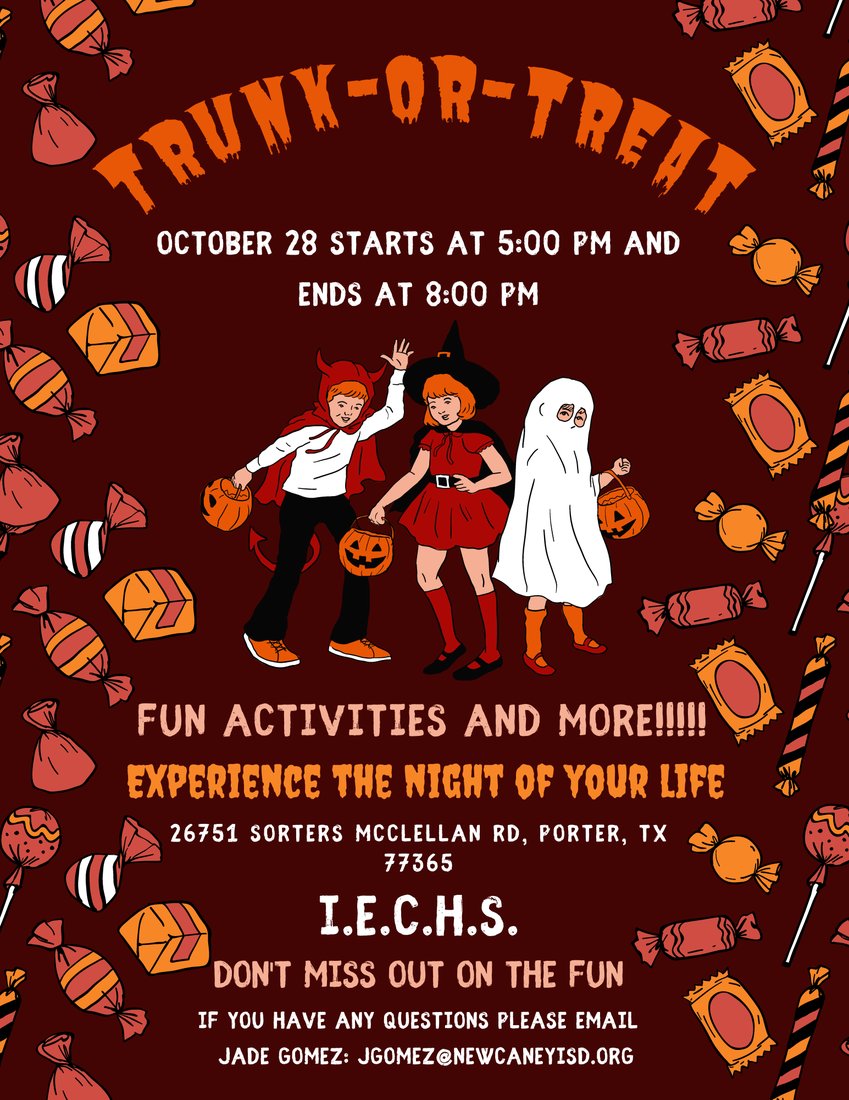 Join us next Friday, October 28th at Infinity for Trunk-or-Treat. The fun starts at 5:00! #TCOB #ncisd #goknights