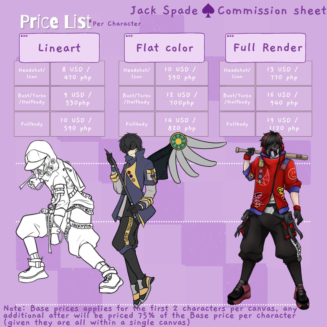 jackxxspade's tweet photo. Hello I updated my Commission sheet and now open to take on Commissions! 

Please dont hesitate to message me if you are interested or asking for more info 🙇🏻‍♀️

#artcommissions #commissionsopen #digitalart https://t.co/R3q3lJLUTD