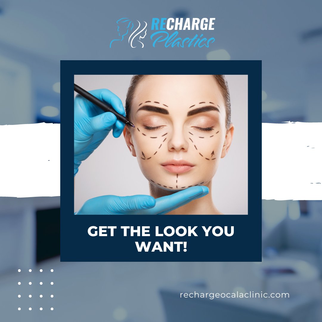Recharge Clinic performs various plastic surgery procedures. Our surgeon is highly skilled and has been in the industry for over a decade. Call for a free consultation and learn how we can help!

#rechargeclinic #rechargeplastics #ocala #ladylake #Plastics #plasticsurgery