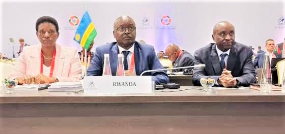 A Rwandan delegation headed by RIB Secretary General Col (Rtd) Jeannot K Ruhunga is attending the 90th INTERPOL General Assembly taking place in New Delhi, India. Part of the delegation is the RNP DIGP AP, DCGP Jeanne Chantal Ujeneza. 

#INTERPOLGA