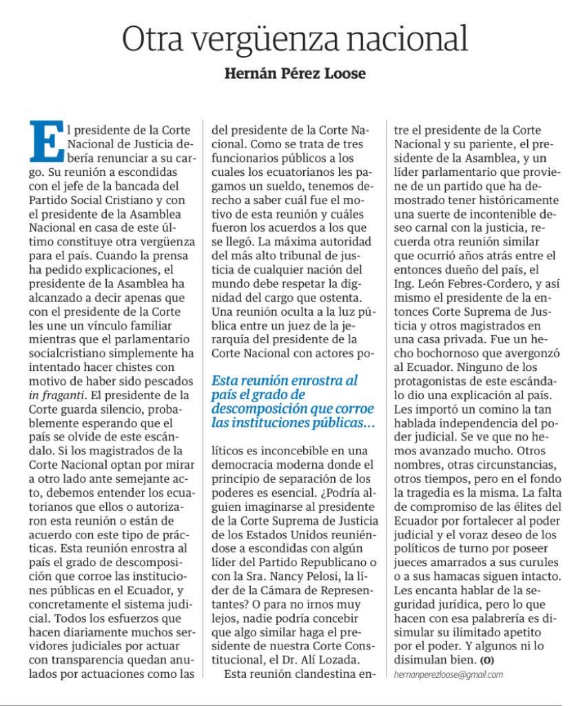 hperezloose's tweet photo. Comparto mi columna de hoy.  Diario El Universo. 18 de Octubre de 2022. https://t.co/EnnXcaHttS