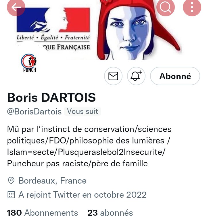 INFO🚨Mes amis abonnés😉Ainsi que l'équipe #JambonBeurre 🇨🇵Notre ami  <a href="/BorisDartois/">Boris DARTOIS</a>  👍Aurait besoin d'un petit coup de pouce pour grossir sa TL!Et ainsi lui donner plus de visibilité!Merci de vous abonner à lui!Merci n'oubliez pas tous ensemble nous sommes plus forts!🇨🇵💪👍👌