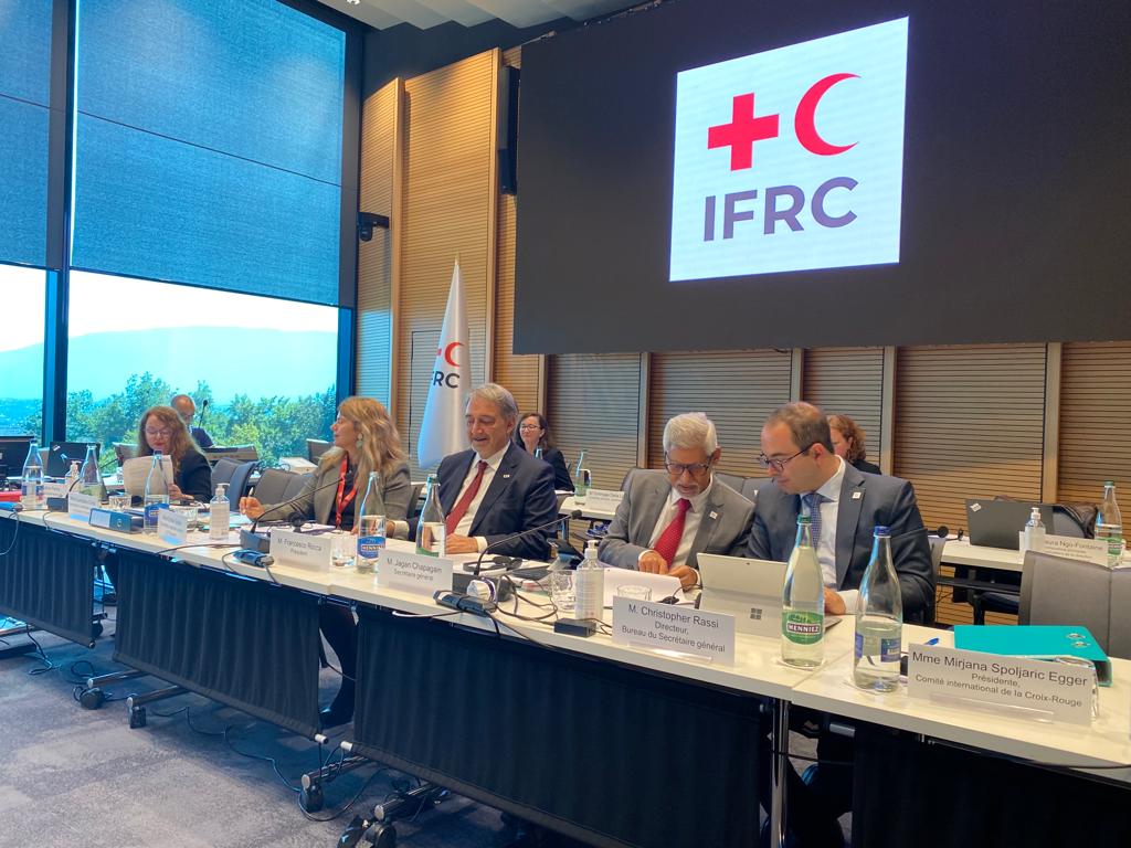 Full House: Happy to host our first, in-person, Governing Board @ifrc since the COVID-19 pandemic. Pleased to welcome our newly elected Board Members and proud that we are gender-balanced for the first time in our history.