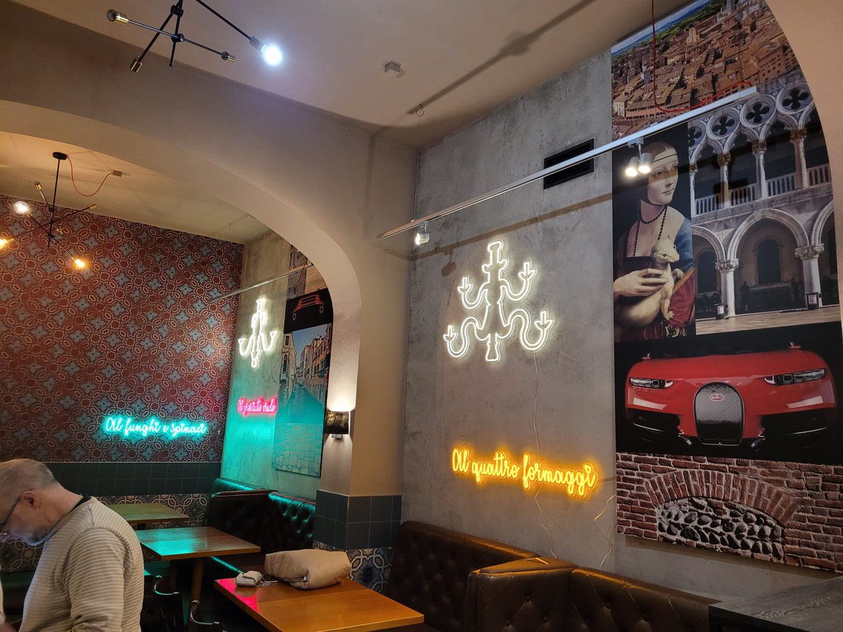 coloseumholding's tweet photo. Finishujeme s výstavbou nové pobočky Pizza Coloseum v Dušní ulici. Tradiční italská restaurace v netradičním designu. https://t.co/TpKkpopaUE