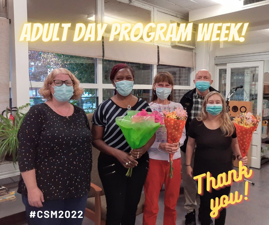 OttawaWestCS's tweet photo. On this #ThankfulTuesday we extend our gratitude to the Adult Day Program team who makes every day special for participants! Happy Adult Day Program Week! #CSM2022 #owcsdp https://t.co/Ic8P4T6pyp