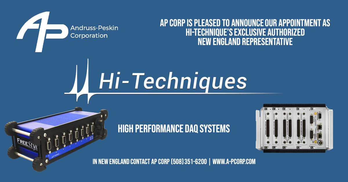 AP_Corp's tweet photo. https://t.co/YH8ScRINvz
@AP_Corp  is Pleased to Announce Our Appointment as Hi-Technique’s Exclusive Authorized New England Representative https://t.co/hgrGWll5gS