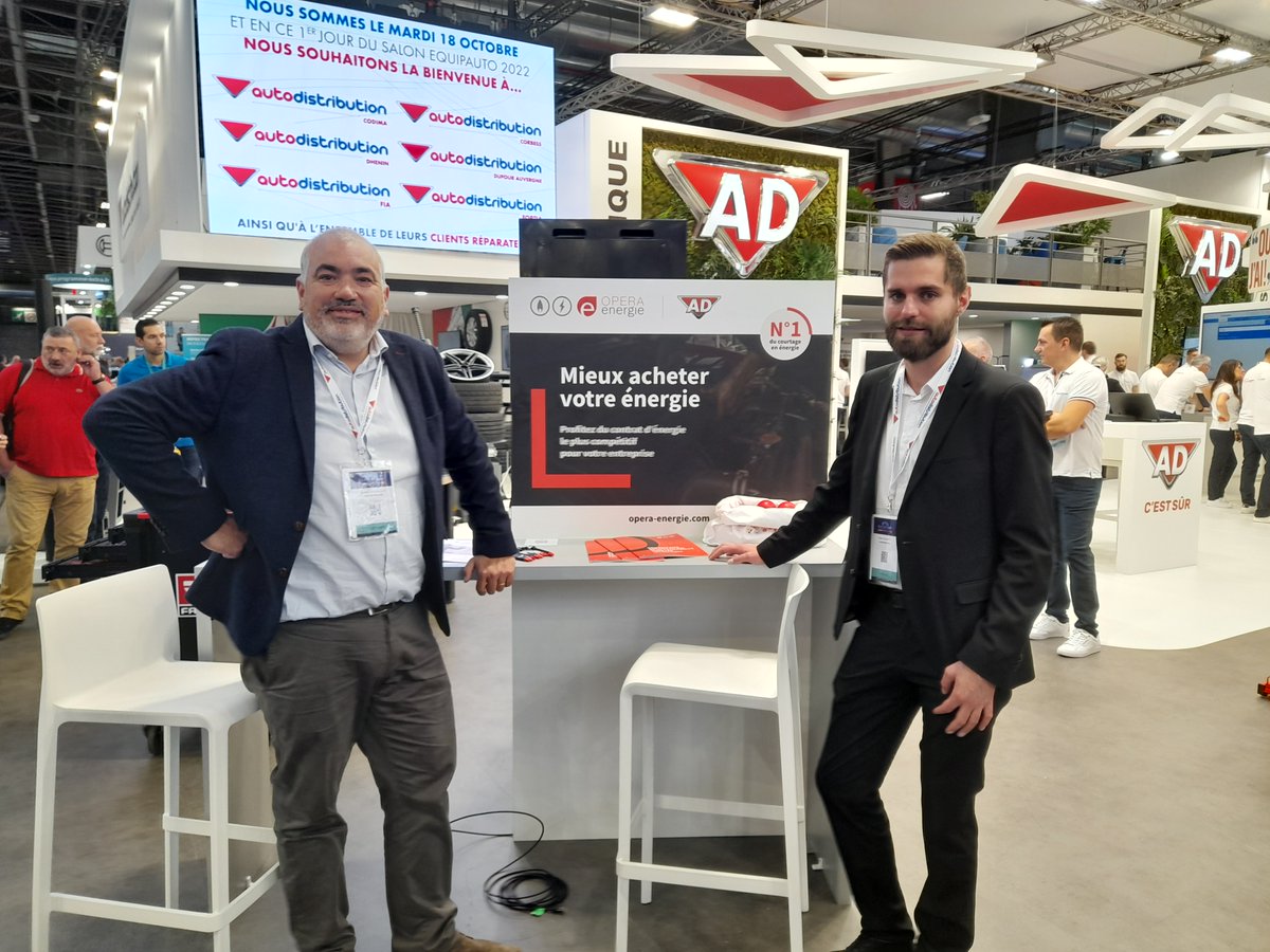 OperaEnergie's tweet photo. [Salon] Opéra Energie présent sur le stand d'@AutoDistrib_RH - 1H66 au salon @EQUIP_AUTO
🖐 venez rencontrer nos équipes toute la semaine jusqu'à samedi soir !
#achatenergie #energie #electricite #gaz #salon #equipauto #autodistribution #AD #partenaires https://t.co/MXD4rS4e4s