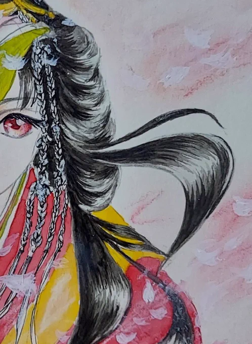 #このタグを見た人は自分の絵柄の髪部分を見せる 今度は髪なのかーー (顔も入っちゃうのだな)