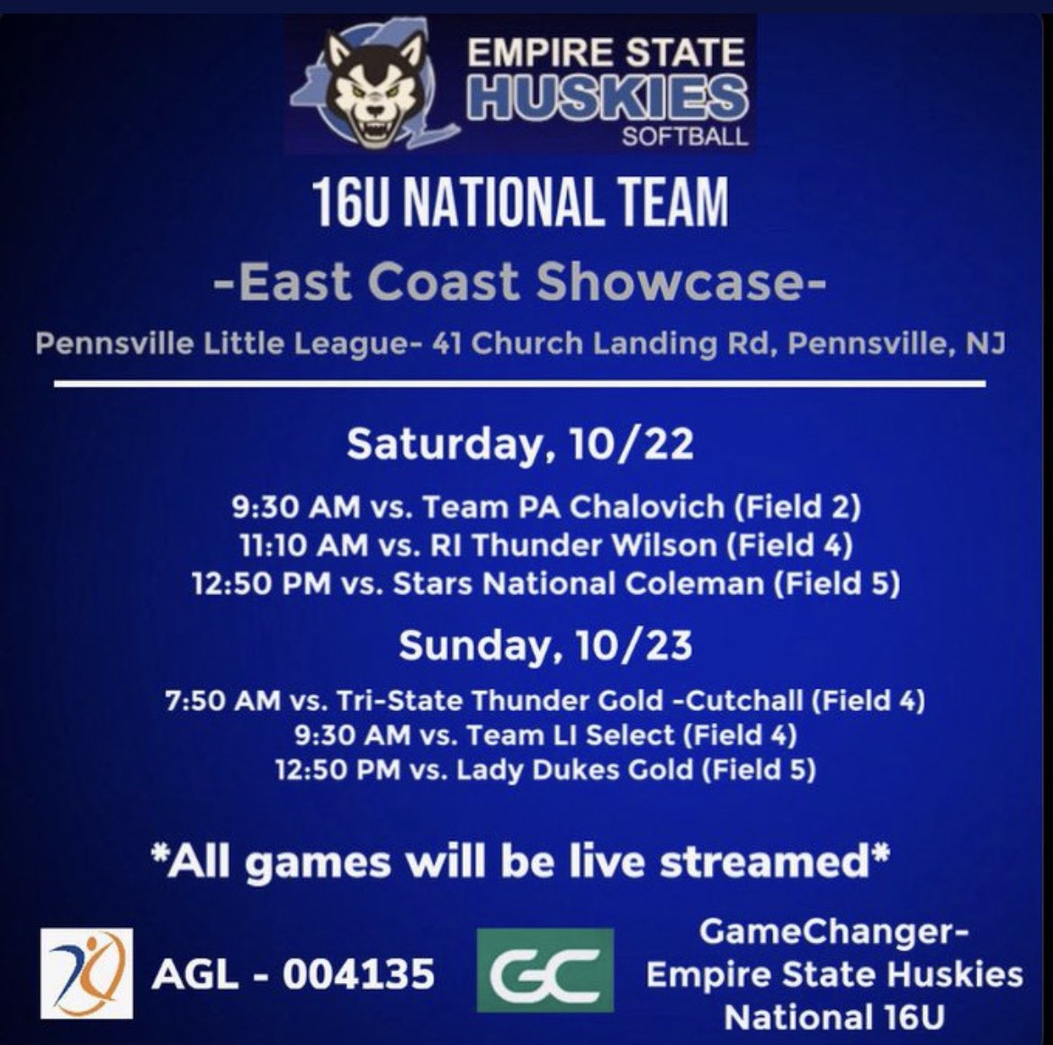 So pumped to hit the field this weekend with these girls! <a href="/state_16u/">Empire State Huskies 16u National</a> #GDTBAH 🐾