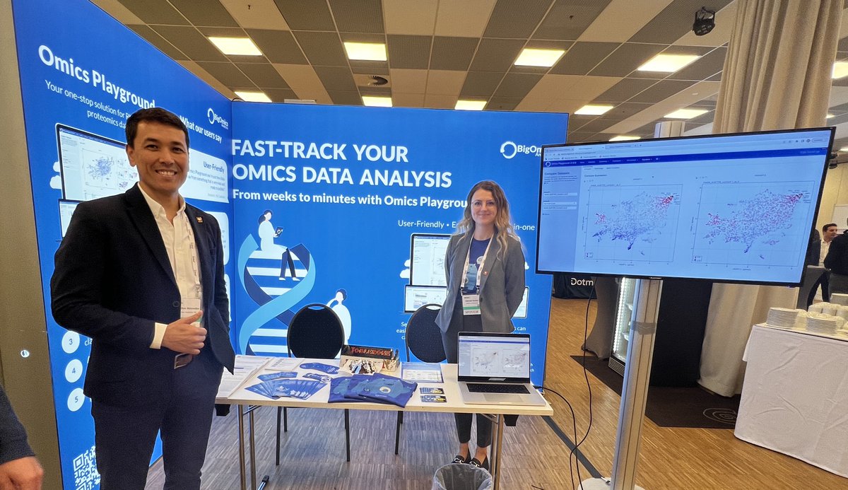 bigomics's tweet photo. It's Day 1 of the Bio-IT World Conference and Expo Europe 2022! Visit our booth to learn more about how to explore your #RNAseq and #proteomics data faster and more interactively 🚀
#BioITEurope #omicsdata #omicsdataanalysis #lifesciences #bioinformatics https://t.co/SOGDvAUl7x