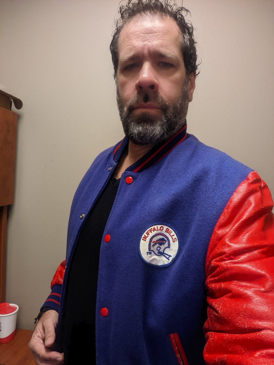 My dad's Bills varsity jacket circa 1980. #BillsMafia #billsmafiababes