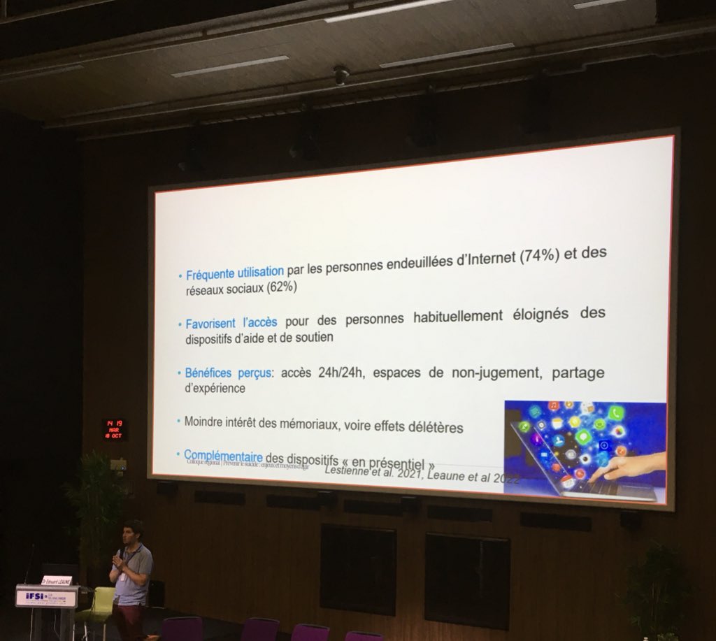 CRES_PACA's tweet photo. Colloque Prévenir le suicide - Édouard Leaune : deuil 2.0 ? Une étude française auprès de 412 personnes endeuillées par le suicide.
#collepse #preventionsuicide @espoir https://t.co/LY3gmwMWpA