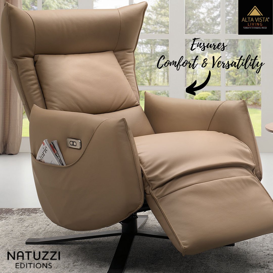 A reclinable armchair like the Batticuore is thus perfect to change perspective, even for a few minutes a day: all thanks to a clever combination of form and function, a trademark of the Natuzzi relax range of reclining armchairs.
𝑩𝒓𝒂𝒏𝒅: <a href="/natuzzieditions/">Natuzzi Editions</a>