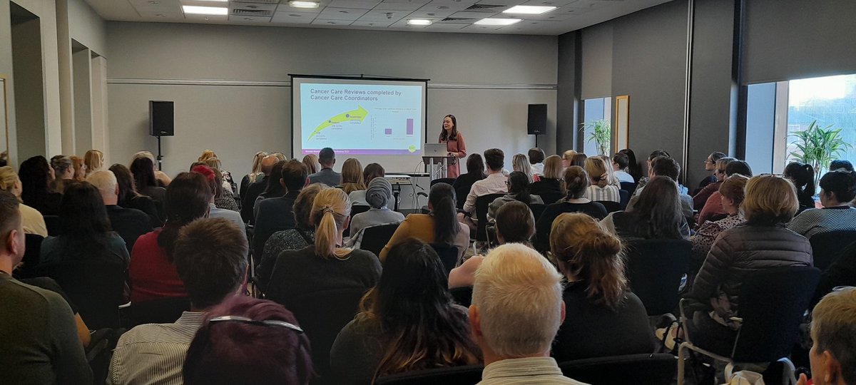 Fantastic turn out for the personalised care breakout session sharing the one workforce model currently being piloted in GM for cancer care coordinators #GMCC22. Well done <a href="/LouiseRetout/">Louise Retout</a>, <a href="/ethansgrumps/">Tony Collier BEM</a> and all involved #onecancerworkforce
