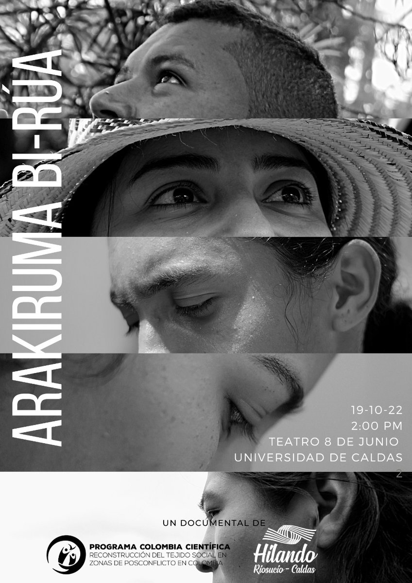 tejido_del's tweet photo. #Hilando, Riosucio-Caldas. En el marco del Festival de la Imagen, el 19 de octubre en el Teatro 08 de Junio, estaremos presentando  Arakiruma Bi-Rúa, un documental experimental y autoreferenciado co-producido con el Colectivo de Jóvenes del Territorio Ancestral San Lorenzo. https://t.co/XquHiZKUZp