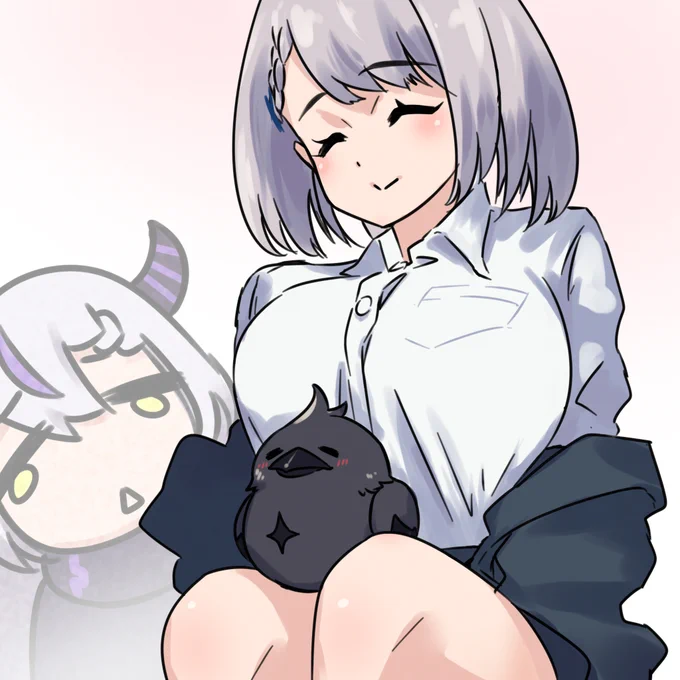 ラプさま(本体)を膝枕してる団長#ノエラート  