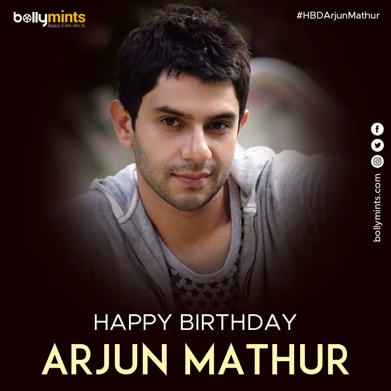 BollyMints's tweet photo. Wishing A Very Happy Birthday To Actor #ArjunMathur !
#HBDArjunMathur #HappyBirthdayArjunMathur https://t.co/HhMR3vcAfT