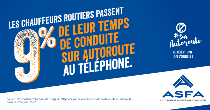 ASFAutoroutes's tweet photo. Les chauffeurs routiers passent 9 % de leur temps de conduite sur autoroute au téléphone ! Pour la sécurité de tous, #Surautoroute le #téléphone on l’oublie !
En savoir plus ➡ https://t.co/bF0sImXYJH https://t.co/FHbPCgx5cU