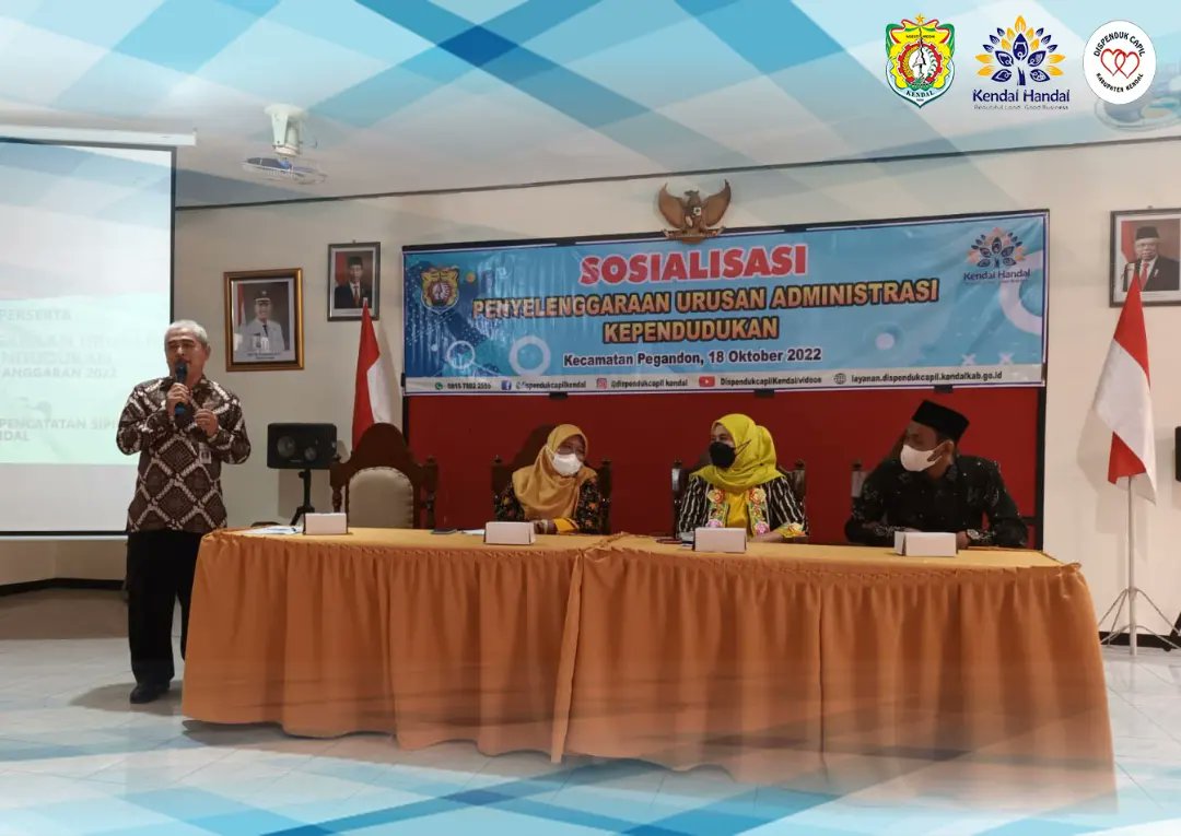 capilkendal's tweet photo. Selasa, 18 Oktober 2022 - Dukcapil Kabupaten Kendal melaksanakan giat Sosialisasi Penyelenggaraan Urusan Administrasi Kependudukan di Kecamatan Pegandon.
.
.
.
#DispendukcapilKendal 
#Kendalhandal https://t.co/sNwCGCkpWa
