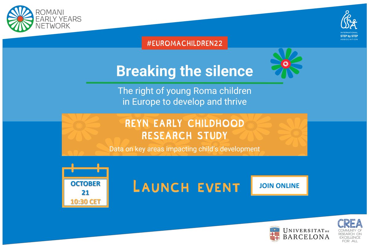 REYN launch event | Friday 21 October at 10:00 (CEST) Join online for the launch of the findings of the REYN Early Childhood Research Study organized in partnership with the University of Barcelona. 👉Read more about the research and join us online facebook.com/ReynNetwork/ph…