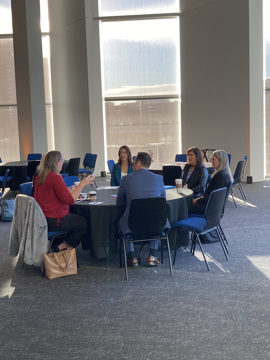 GetMarkedU's tweet photo. Good morning and happy #GAIN2022! #GovernmentMarketingUniversity senior leaders Stephanie Geiger @SOGeiger, Lou Anne Brossman @GovMktgExpert, and Nick Wakeman @nick_wakeman are kicking the day off at our VIP Roundtable Event, sharing their perspectives from the #B2G marketplace. https://t.co/xyL5PpYqx1