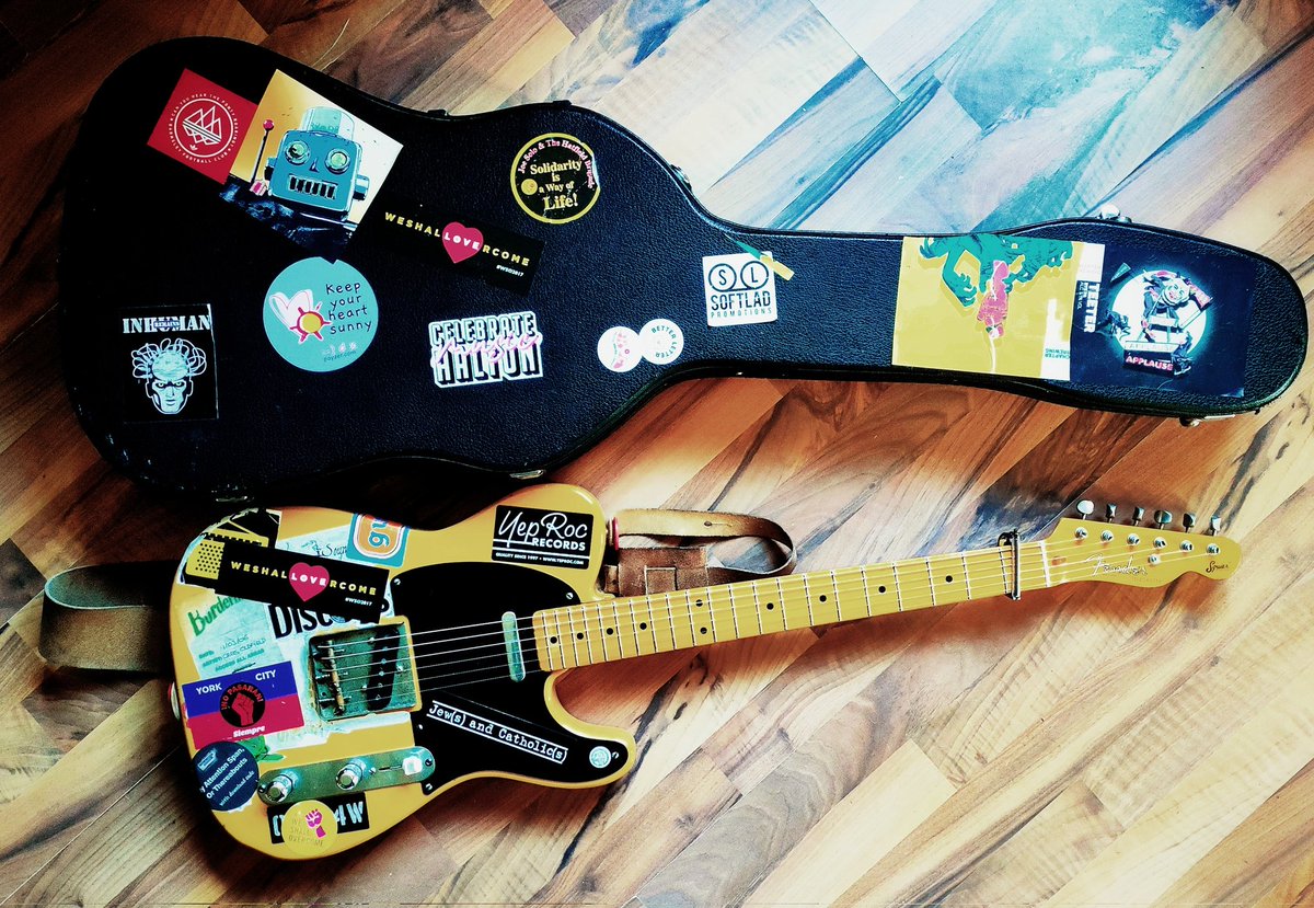 gregoldfield's tweet photo. Not only do @ChapterBrewing have an excellent range of tasty beer but they also have an excellent range of artwork on their cans. I've used some to liven up my guitar case. Go check them out. https://t.co/xshJKG5iDD