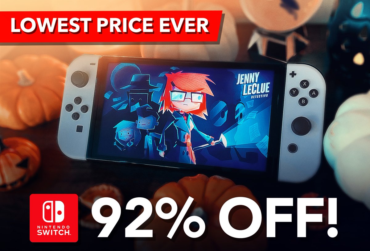 MografiGames's tweet photo. 🎉Lowest Price Alert🎉

🎃92% off on #NintendoSwitch!🎃

🔎https://t.co/iuptJiCxoG🔍

🇬🇧https://t.co/q2xyUtCf3E🇬🇧

•10+ hours of gameplay!
•Fully voice acted!
•Friendships to make!
•Mysteries &amp; Puzzles to solve!
•Full of bad jokes and spookiness!

#eshop #halloween #indiedev https://t.co/oA5RyEhGNg