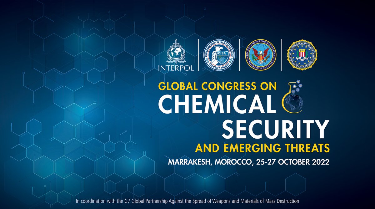 Just one week away from the 3rd Global Chemical Congress where experts from around the world will convene in Marrakesh to share best practices &amp; explore innovative solutions in the fight against chemical and explosives terrorism. Stay tuned!