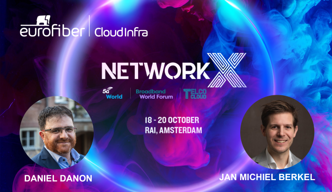 <a href="/Eurofiber/">Eurofiber</a> Cloud Infra's Daniel Danon and Jan Michiel Berkel will speak at #NetworkX on 19 October. Jan Michiel will join the panel “Monetising Telco Cloud Transformation”. Daniel will give a presentation titled “Getting the most from the edge as a telco”. networkxevent.com