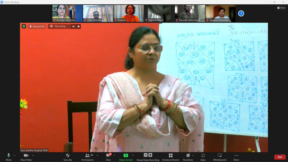 Iriwindia's tweet photo. #IRIW #AstrologyClasses #Astrology#
दिनांक 16 अक्टूबर 2022 को आयोजित ज्योतिष कोर्स प्रभाकर बैच(2022-2023) की कक्षा में आदरणीय आचार्या श्रीमती
बरखा जी के मार्गदर्शन में ‘अष्टक वर्ग’ विषय का अध्ययन किया| अन्त में प्रश्नोत्तर सत्र के साथ कक्षा संपन्न हुई... https://t.co/YtjnQfWVe3