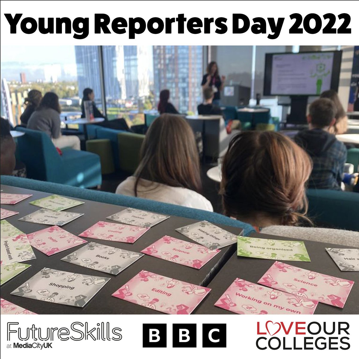FSkillsCreative's tweet image. More photos from the @BBCYoungReport
Day with  @UKScreenSkills  and @BBCAcademy taking part in the 2022 Young Reporters day 
#LoveOurColleges #CollegesWeek2022
