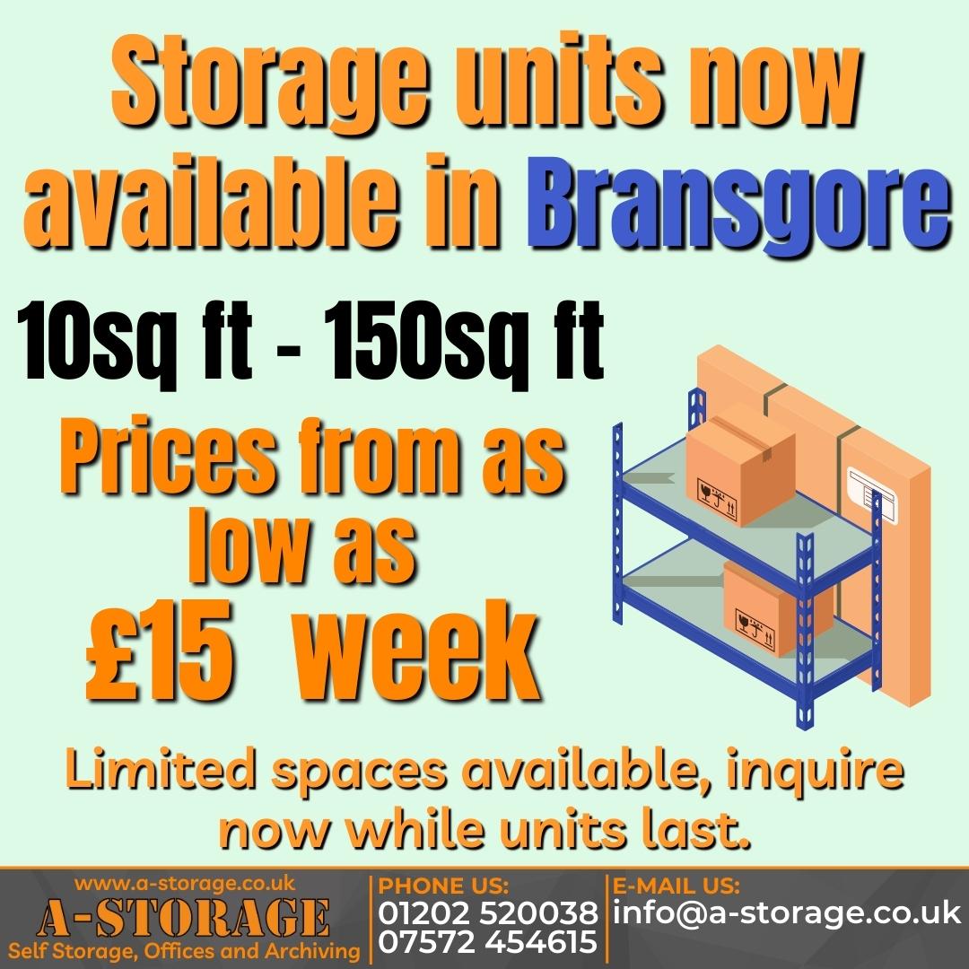 AStorageDorset's tweet photo. We have 10 - 150 sq ft units available!

Our 10 sq ft units start from as low as £15 per week! 

Talk to our friendly staff on 01202 520038 or visit https://t.co/l5lNlNbJOu for more information on our storage units. https://t.co/0sKz5GlxGq