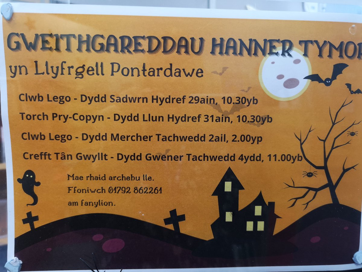 pontylibrary's tweet photo. Half Term Activities/Gweithgeddau Hanner Tymor @Alltwen @RhosPrimary @LlangiwgPrimary @RhydyfroPrimary @YsgolTrebannws @YGGPontardawe @NPTFamily @NPTLibraries @NPTCouncil https://t.co/SHcUdYSk6d