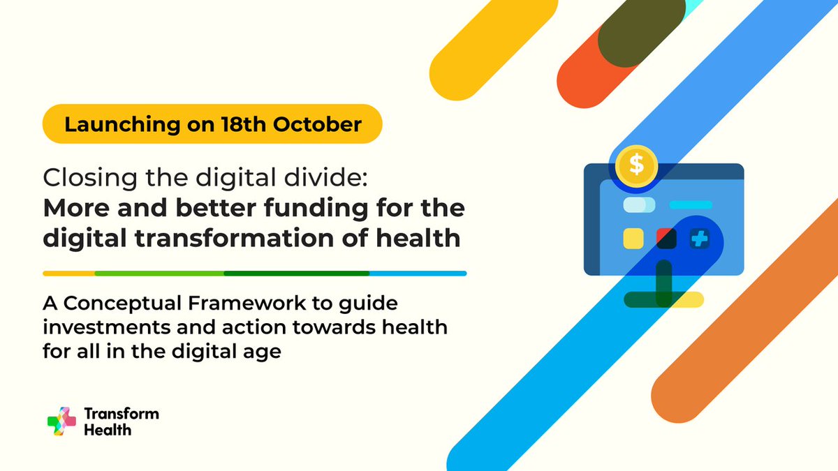 Happening now: @Trans4m_Health and partners, including PATH, are launching a new report on the #DigitalHealthInvestment necessary for the digital transformation of health systems. The report estimates that US$12.5B USD will be necessary in the next 5 years to be successful.
