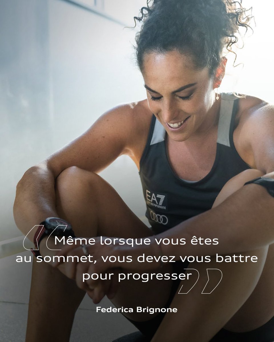 L'envie de continuer.
La championne du Monde de Ski italienne, Federica Brignone est en route vers le sommet. Toujours regarder vers le futur, et continuellement repousser ses limites. Pour elle, c'est ce qui définit un champion.
#LeFuturNousAnime #RSQetron #AudiDakar