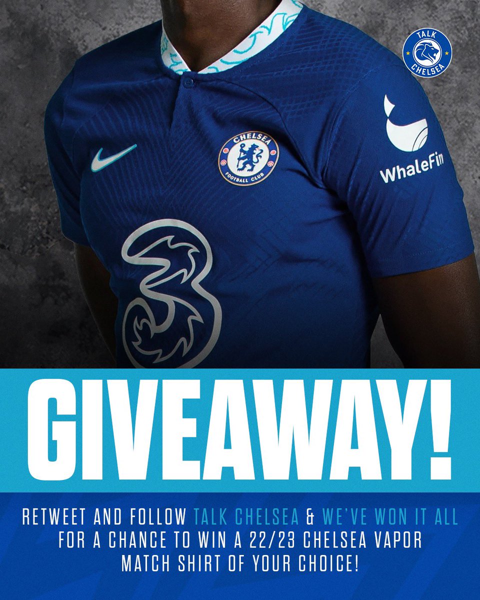 🚨 GIVEAWAY! Fancy a brand new Vapor Chelsea shirt of your choice? — Simply retweet & follow @cfcwonitall and @talkchelsea to be in with a chance! 🤞 — *Winner announced ahead of Chelsea vs Manchester United on October the 22nd. #Chelsea #CFC #ChelseaShirts #Giveaway