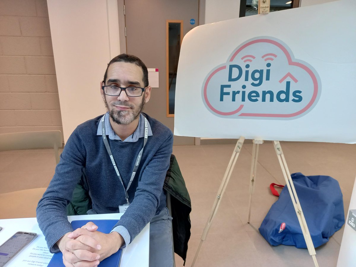 Our Customer Collaboration team and volunteers are at @VolunteerSheff's Fair today! They're recruiting brilliant people to get involved with two of our projects: Digi Friends and Changing Futures 🤩 Join them in the Owen building @sheffhallamuni to find out more! #GetOnlineWeek