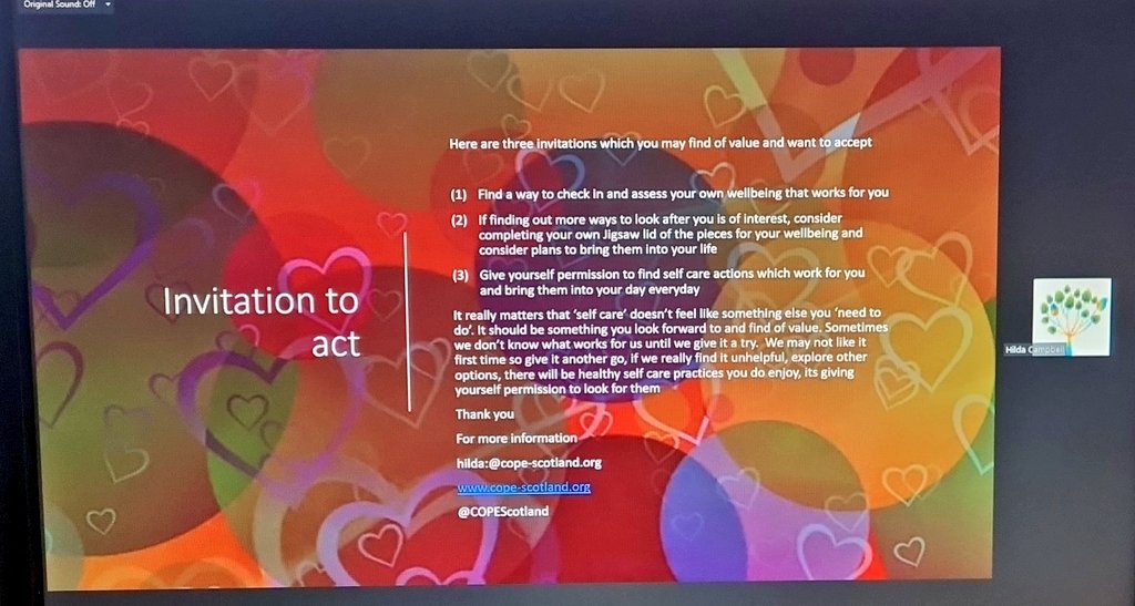 RoisinQPS's tweet photo. @theQCommunity Hilda Campbell's lunchtime session at #QEvent22 explored prioritising self-care - finding something meaningful to us, and a giving ourselves permission to take time for our own wellbeing @NationalQPS
#theQCommunity #qualityimprovement #patientsafety #QITwitter https://t.co/h4PCcO5JJx