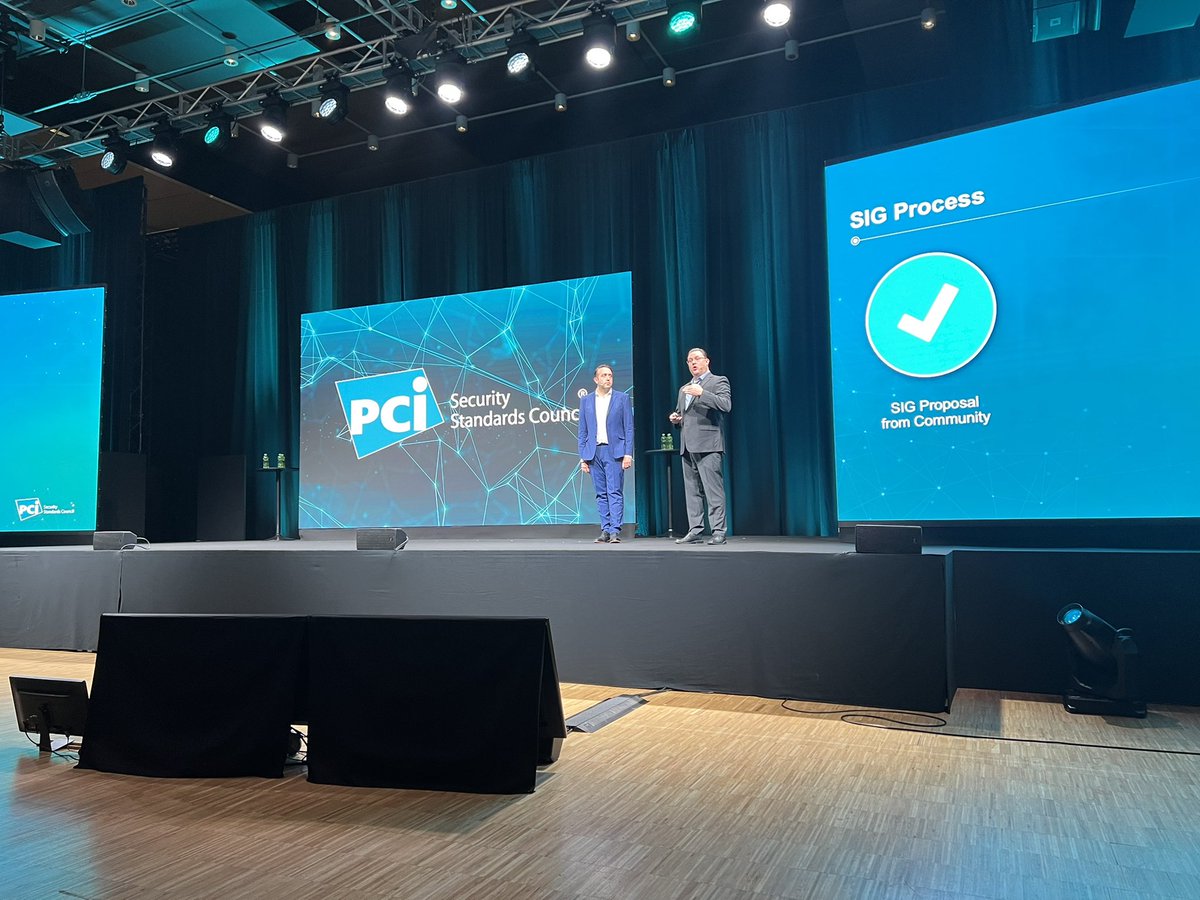 PCISSC's tweet photo. Mike Thompson of PCI SSC and Daniel Farr of Forgenix discuss the Special Interest Group program. Learn more here: https://t.co/YMqC58Mo3C     #PCICM #PCIEUCM2022 https://t.co/KLAwbGmIWm