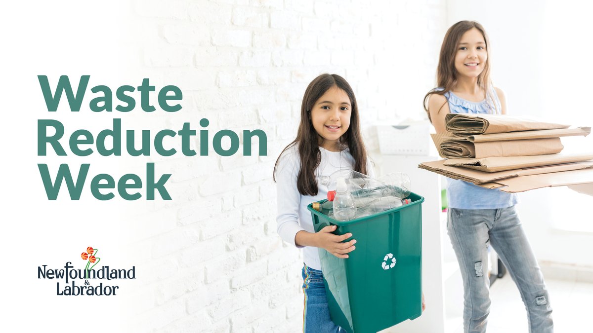 October 17-23 is 'Waste Reduction Week' in Newfoundland and Labrador! Every action we take today to help reduce waste – be it big or small – strengthens our efforts for a cleaner tomorrow! For more info, visit: gov.nl.ca/releases/2022/… #GovNL
